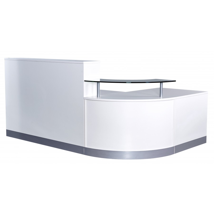 Three Section L Shaped Reception Desk Counter 